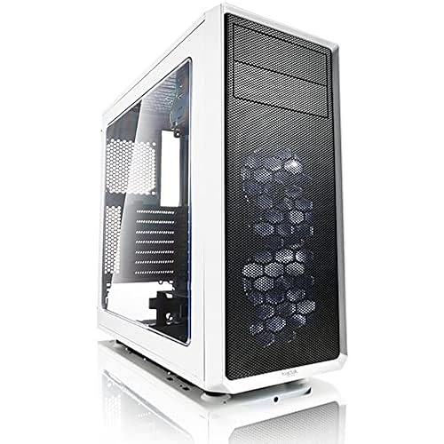 Fractal Design Focus G - Mid Tower Computer Case - ATX - High Airflow - 2X Fractal Design Silent LL Series 120mm White LED Fans Included - USB 3.0 - Window Side Panel - White White Window