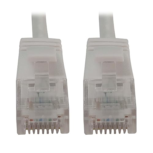Tripp Lite Cat6a 10G Ethernet Cable, Snagless Molded Slim UTP Network Patch Cable (RJ45 M/M), White, 7 Feet / 2.1 Meters, Manufacturer's Warranty (N261-S07-WH)