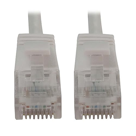 Tripp Lite Cat6a 10G Ethernet Cable, Snagless Molded Slim UTP Network Patch Cable (RJ45 M/M), White, 7 Feet / 2.1 Meters, Manufacturer's Warranty (N261-S07-WH)