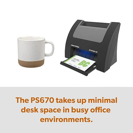 Ambir nScan 690gt-AS High-Speed Vertical Card Scanner for Windows PC 5 x 6.6 x 3.4