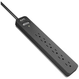 APC by Schneider Electric SurgeArrest Essential 6-Outlet Surge Suppressor/Protector - NEMA 5-15P1200 VA - 540 J - 120 V Input - 120 V AC Output - 3 ft