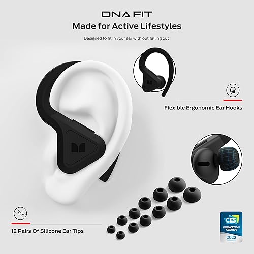 Monster In-Ear Headphones True Wireless, DNA Fit, Black/Red