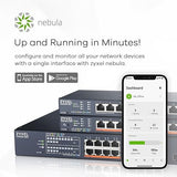 Zyxel 8-Port Multi-Gig 2.5G PoE Switch | Cloud/Smart Managed | 8X PoE++ 130W | 2X 10G SFP+ | Desktop or Wall Mount | Ethernet Network Splitter Hub [XMG1915-10EP]