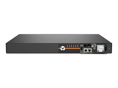 Vertiv Geist Switched Rack PDU - 1U| 15A| 120V| (6) NEMA 5-15R Receptacles| NEMA 5-15P Plug| 1.4kW Power Capacity| High-Contrast LCD| Next Generation Interchangeable Monitoring Device (IMD)| VP5N11A0