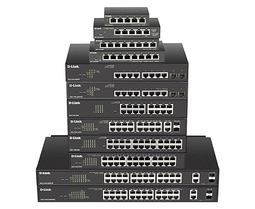 D-Link 5-Port Gigabit Smart Managed Desktop Switch, Layer 2 Features, VLANs, Cable Diagnostics, Compact, Fanless, Energy Saving Features, WebSmart Web GUI, EasySmart (DGS-1100-05V2)