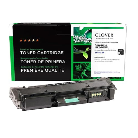 Clover Remanufactured High Yield Toner Cartridge Replacement for Samsung MLT-D118L | Black