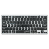 MANHATTAN Small Bluetooth Wireless Keyboard - Dual Modes of 2.4G + Bluetooth 4.2 - Connects Up to 3 Devices – Slim Mini Size – for Tablet, Mac, iPad, Android, Windows –3 Yr Mfg Warranty –180559