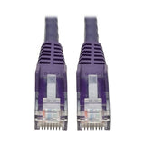 Tripp Lite N201-015-PU 15' Cat6 Gigabit Ethernet Snagless Molded Patch Cable UTP Purple RJ45 M/M 15' 15-ft. Purple