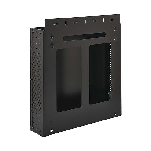 Tripp Lite SmartRack 2U Vertical Wallmount Rack Enclosure, Low-Profile 5? from Wall, 19? Equipment Depth, Vented Sides Provide Free Airflow, Mounting Hardware Included, 5-Year Warranty (SRWO2UBRKT)