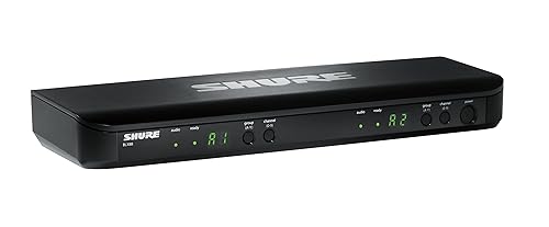 Shure BLX1288/MX153 Wireless Microphone System - 14-Hour Battery Life, 300 ft Range, UHF | Includes Handheld & Earset Mics, Dual Channel Receiver | H9 Band (BLX1288/MX153-H9) H9 Band (512-542 MHz)