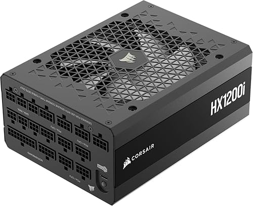 CORSAIR HX1200i (2025) Fully Modular Ultra-Low Noise ATX Power Supply with 12V-2x6 Cable – ATX 3.1 & PCIe 5.1 Compliant, Cybenetics Platinum Efficiency, Fluid Dynamic Bearing Fan – Black 1200 Watts