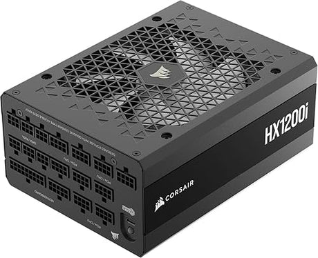 CORSAIR HX1200i (2025) Fully Modular Ultra-Low Noise ATX Power Supply with 12V-2x6 Cable – ATX 3.1 & PCIe 5.1 Compliant, Cybenetics Platinum Efficiency, Fluid Dynamic Bearing Fan – Black 1200 Watts