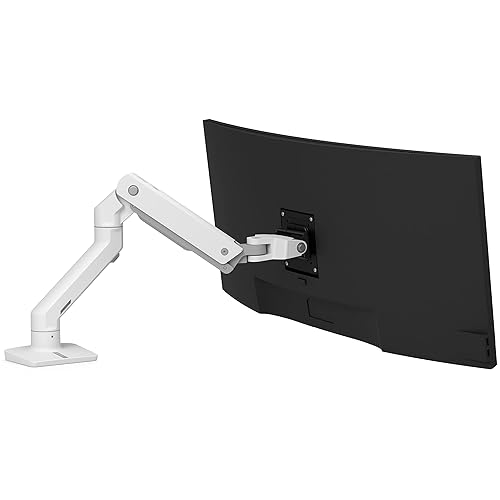 Ergotron – HX Dual Monitor Arm, VESA Desk Mount – for 2 Monitors Up to 32  Inches, 5 to 17.5 lbs Each – White