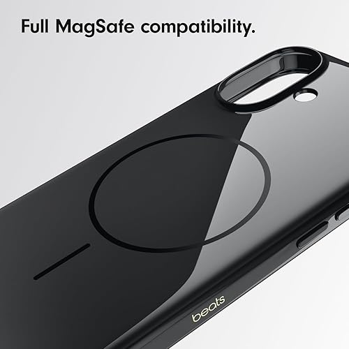 Beats iPhone 16 Plus Case with MagSafe and Camera Control, Scratch-Resistant Protective Cover, Slim Fit, Microfiber Lining - Midnight Black