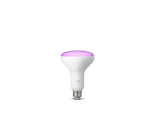 Philips Hue White and Colour Ambiance BR30 LED Smart Bulb, Bluetooth & Zigbee, (Hue Hub Optional), for recessed cans and downlights, voice activated with Alexa, A Certified for Humans Device