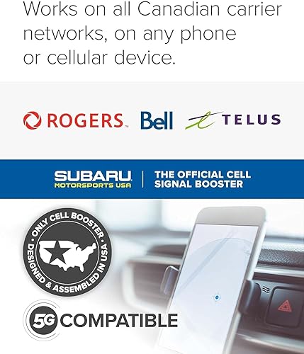 weBoost Drive Reach (650154) Cell Phone Signal Booster for Your Car, Truck, Van, or SUV -Bell, Rogers, Telus and many more - Enhance Your Cell Phone Signal