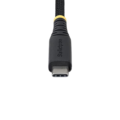 StarTech.com 10ft (3m) USB-C Charging Cable, 240W (5A) PD EPR, Dual-Layer Silicone/Braided Jacket, Laptop Charger Cord, USB-IF Certified
