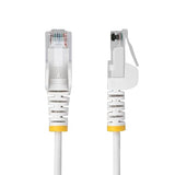 StarTech.com 50ft White Slim CAT6 Ethernet Cable, Snagless RJ45, LSZH, 28AWG Pure Bare Copper, Slim Network Patch Cable/Cord