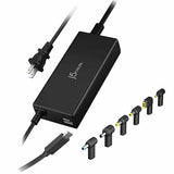 j5create 100W PD USB-C Super Charger With 6 DC Connectors, Black, JUP2290DC