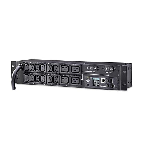 CyberPower PDU31008 Monitored PDU, 200-240V/30A, 16 Outlets, 2U Rackmount