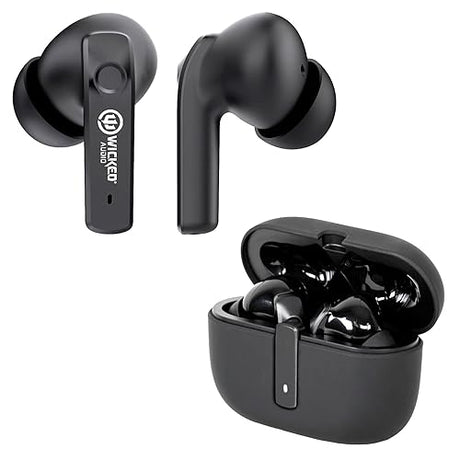 Wicked Audio Mojo 800 True Wireless Bluetooth Earbuds | ANC Noise Canceling | Wireless Charging | Clear Call Mics | Long Battery Life | Mobile App | Custom EQ Modes | GPS Find Buds | Transparency Mode