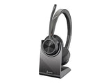 Poly - Voyager 4320 UC Wireless Headset + Charge Stand (Plantronics) - Headphones with Boom Mic - Connect to PC/Mac via USB-A Bluetooth Adapter, Cell Phone via Bluetooth - Works with Teams, Zoom &More