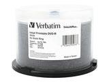 Verbatim 4.7GB Up To 16x DataLifePlus White Inkjet Printable Recordable Disc DVD-R, 50 -Disc Spindle 95078