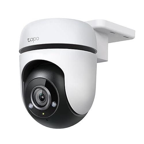 Tapo 1080P Outdoor Wired Pan/Tilt Security Wi-Fi Camera, 360° View, Motion Tracking, Works with Alexa & Google Home, Night Vision, Free AI Detection, Cloud & SD Card Storage(up to 512GB), Tapo C500