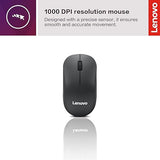 Lenovo 300 Wireless Combo Keyboard and Mouse, 2.4 GHz Nano USB-A Receiver, Batteries Included Keyboard & Mouse Combo