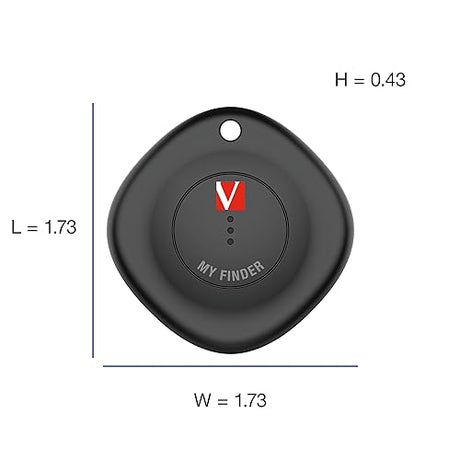 Verbatim My Finder Bluetooth Tracker Item Finder Compatible with Apple Find My (iOS Only) Water Resistant and Dustproof 2pk – Black,White 2 Pack