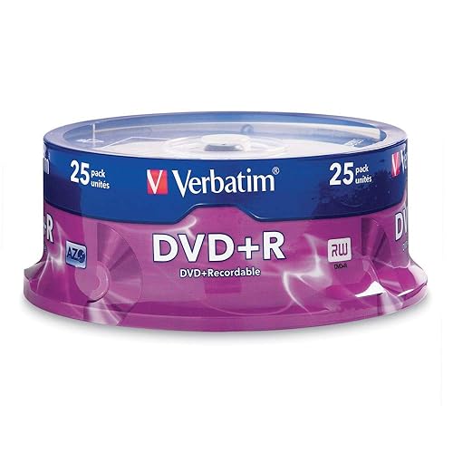 Verbatim DVD+R Discs, 4.7GB, 16x, Spindle, Silver