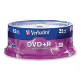 Verbatim DVD+R Discs, 4.7GB, 16x, Spindle, Silver