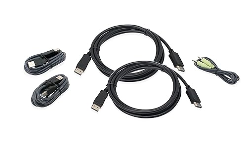 IOGEAR Dual View DisplayPort, USB KVM Cable Kit with Audio (TAA), 6-Foot G2L9202UTAA3 Dual View DisplayPort1