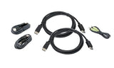 IOGEAR Dual View DisplayPort, USB KVM Cable Kit with Audio (TAA), 6-Foot G2L9202UTAA3 Dual View DisplayPort1