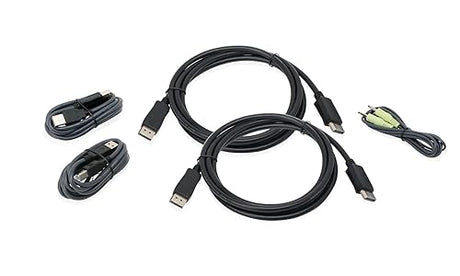 IOGEAR Dual View DisplayPort, USB KVM Cable Kit with Audio (TAA), 6-Foot G2L9202UTAA3 Dual View DisplayPort1