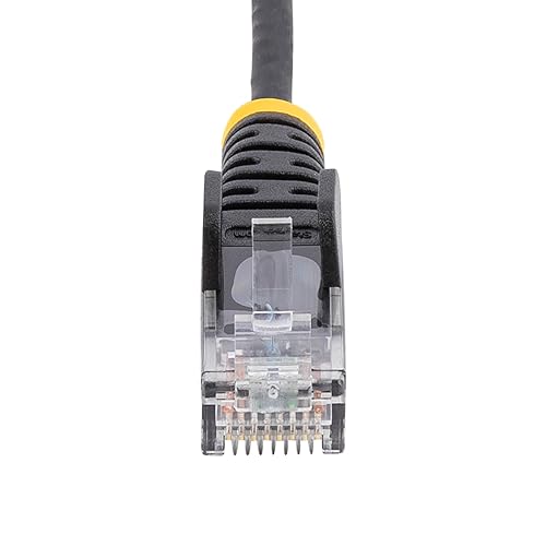 StarTech.com 5ft Black Slim CAT6 Ethernet Cable, Snagless RJ45, LSZH, 28AWG Pure Bare Copper, Slim Network Patch Cable/Cord Black 5 ft.