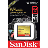 SanDisk Extreme Tarjeta de Memoria CompactFlash â€“ 64 GB (sdcfxs-064g-a46)