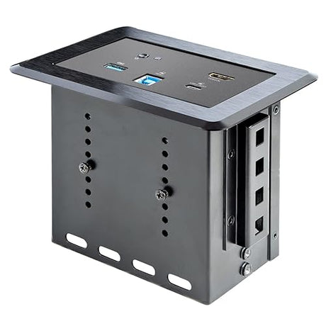 StarTech.com Conference Room Docking Station - Universal Laptop Dock - 4K HDMI, 60W Power Delivery, USB Hub, GbE, Audio - in-Table Connectivity Box for Huddle/Boardroom Collaboration Space, TAA