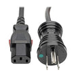 Tripp Lite Hospital-Grade Computer Power Cord (Nema 5-15P to C13), Locking C13 Connector, 10A, 125V, 18AWG, 10 ft. (P006-L10-HG10)