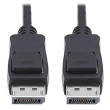 Tripp Lite DisplayPort 1.4 Cable With Latching Connectors, 8K, M/M, Black, 15 Ft