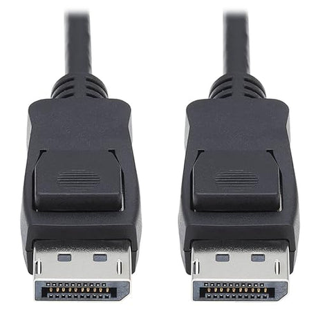 Tripp Lite DisplayPort 1.4 Cable With Latching Connectors, 8K, M/M, Black, 15 Ft