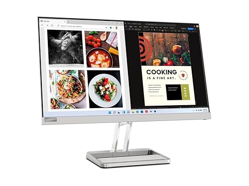 Lenovo L24i-40 - Everyday Monitor - 23.8 FHD IPS Display - 100Hz - AMD Free Sync - Low Bluelight Certified - Built-in Speakers - Camera - HDMI - VGA - USB-C - Tilt Stand