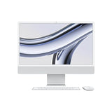Apple 2023 iMac All-in-One Desktop Computer with M3 chip: 8-core CPU, 10-core GPU, 24-inch 4.5K Retina Display, 8GB Unified Memory, 256GB SSD Storage. Works with iPhone/iPad; Silver; English