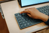 Cherry KW 7100 Mini Multi Device Compact Wireless Keyboard with Bluetooth. (Blue Slate)