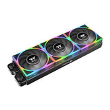 Thermaltake Toughfan EX 120 ARGB Sync; 120mm; 500~2000 RPM; MagForce 2.0; 2.86mm-H2O Static Pressure; Airflow 59.34 CFM; Hydraulic Bearing; 5V 3-Pin Motherboard Sync; 3-Pack; Black; CL-F210-PL12SW-A