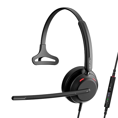 EPOS Impact 730 Mono Wired USB C and USB A Headset with Noise-Canceling Mic, in-Line Controls, High-Performance Audio, Comfortable Fit for Business Calls, Work from Home & Office Use