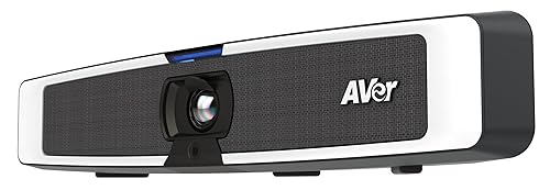 AVer VB130 4K Videobar with Built-in Adjstable Fill Light - Compact Conference Room Camera for Virtual Video Conferencing - with Microphone and Speakers - Mountable Professional Webcam (Renewed)