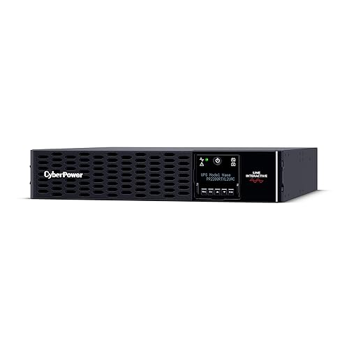 CyberPower PR2200RTXL2UACN Smart App Sinewave UPS Battery Backup and Surge Protector, 2200VA/2200W, 8 Outlets, 2U Rack/Tower, Pre-Installed RMCARD205, EBM Option, Built-in Cloud Monitoring