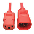 Tripp Lite Standard Computer Power Extension Cord, 10A, 18 AWG (IEC-320-C14 to IEC-320-C13), Red, 2 ft. (P004-002-ARD) Red 2 ft.