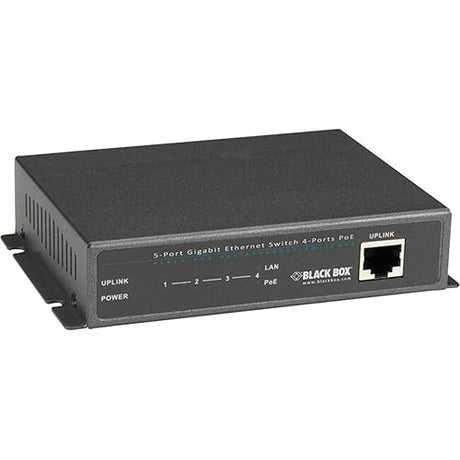 Black Box Network Services LPB1205A-R2 Poe+ Switch - [1] 10/100/1000mbps Rj45 [4] Rj45 Poe+